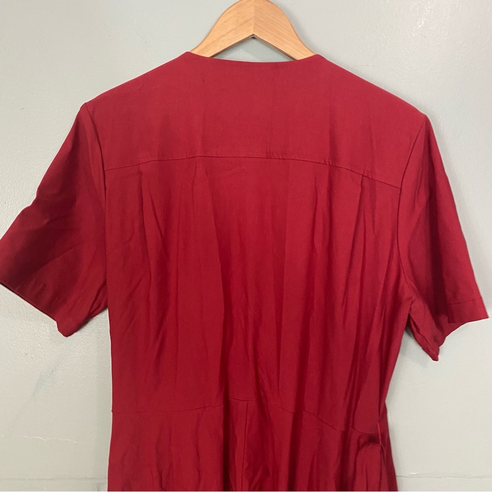 Betabrand Carol Jean Wrap Dress Red‎ Midi Size 2X - Picture 8 of 9